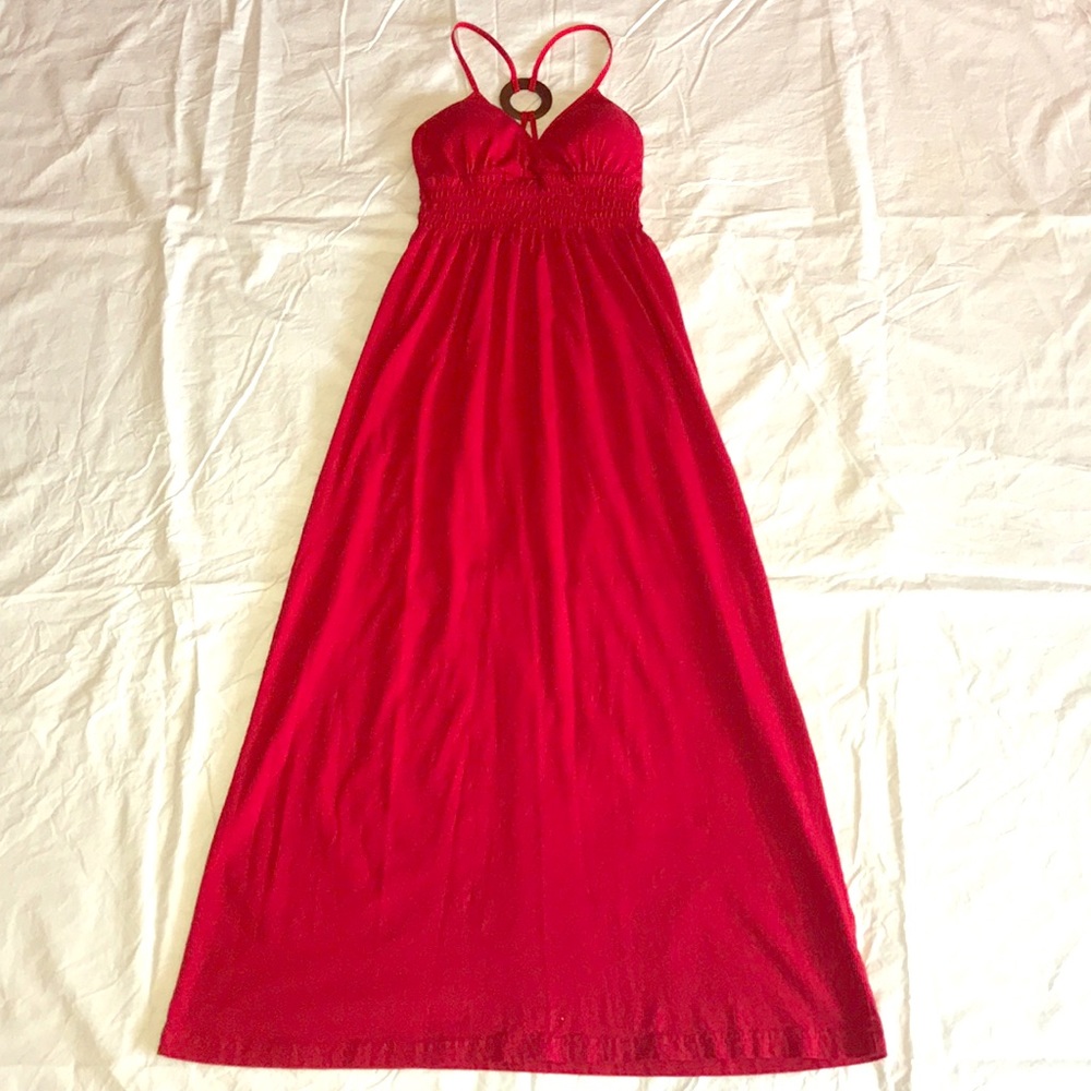 Red maxi dress. Size med.